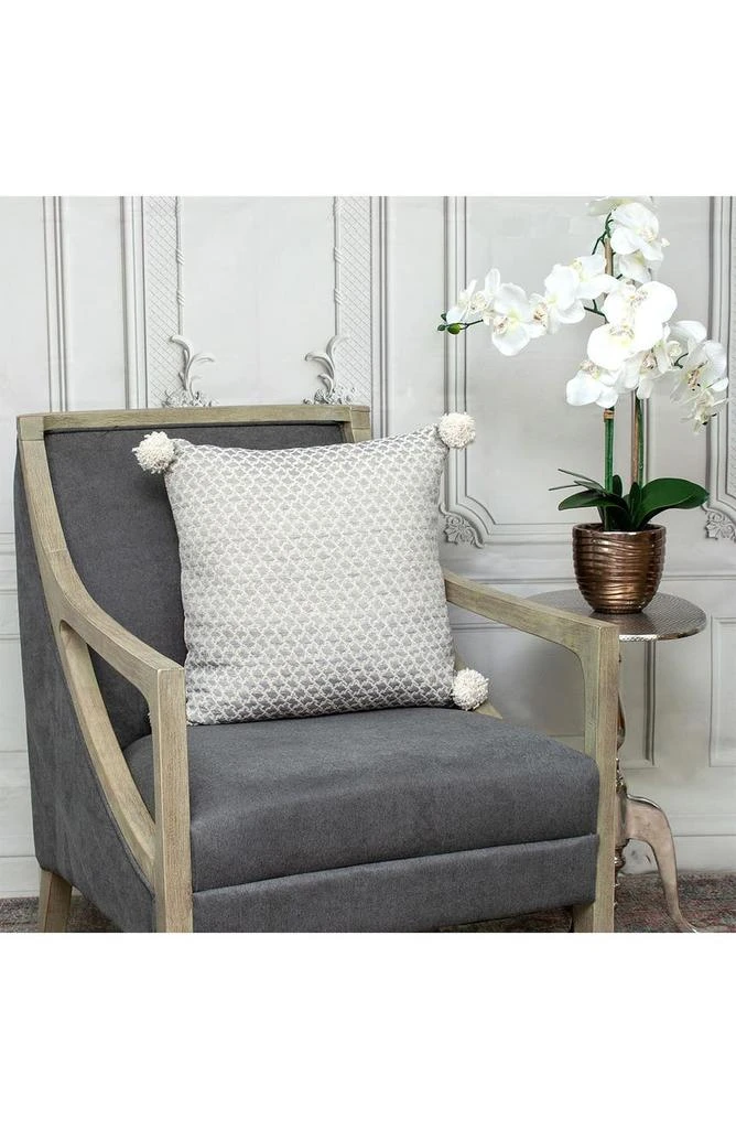 Parkland Allegro Transitional Ivory Throw Pillow 3