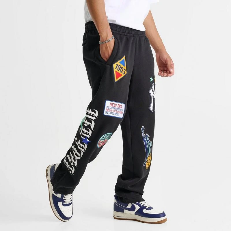 New Era Men's New Era New York Yankees MLB Patch Sweatpants 3