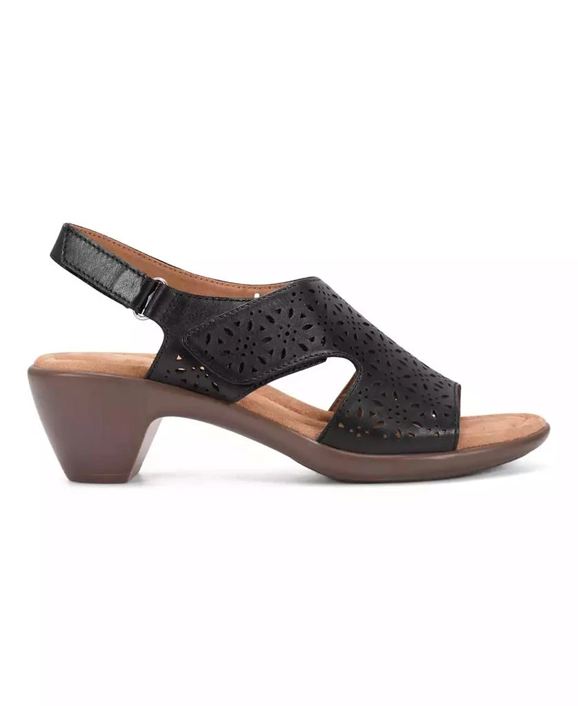 Easy Spirit Women's Calix Laser Cut Leather Slingback Sandals 2