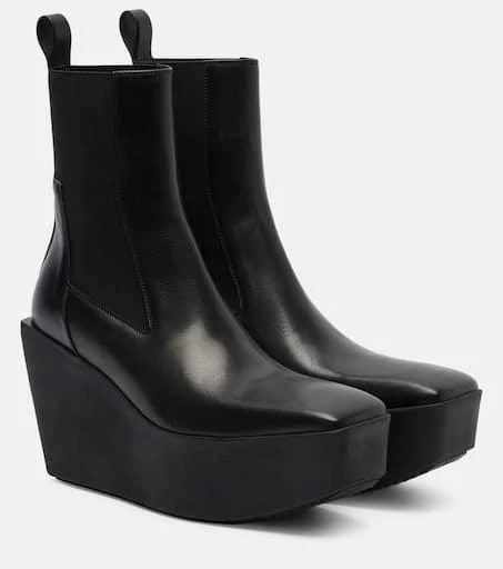 Rick Owens Beatle leather platform ankle boots 1