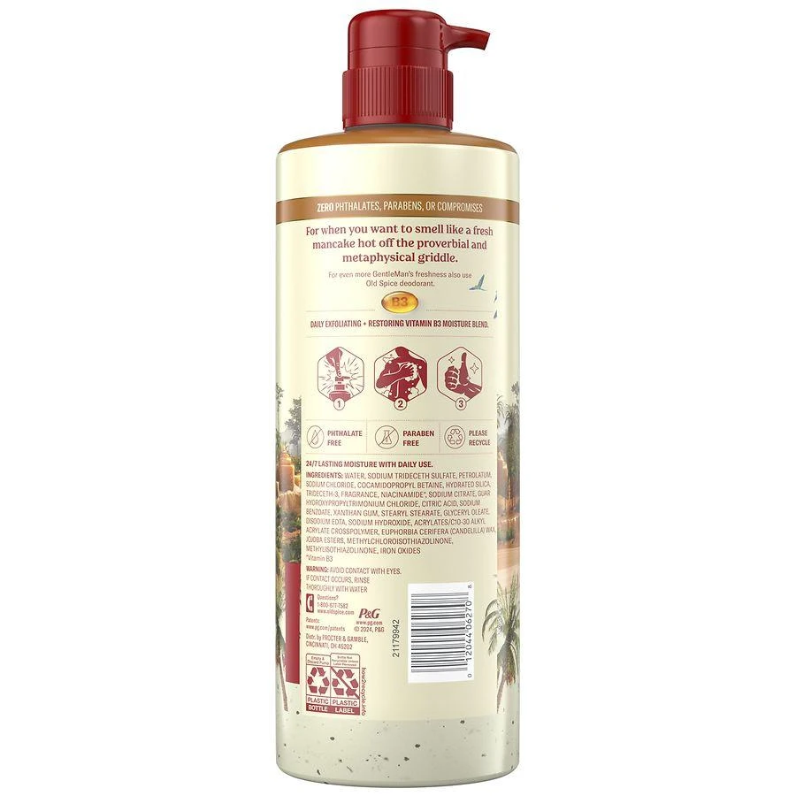 Old Spice Body Wash for Men, 24/7 Shower Fresh, Exfoliation + Moisturization Brown Sugar + Cocoa Butter 8