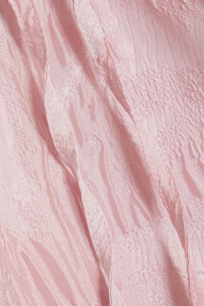 Ganni Gathered cloqué mini dress 4