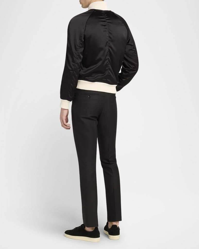 Tom Ford Men's Satin Snap-Front Bomber Jacket 4