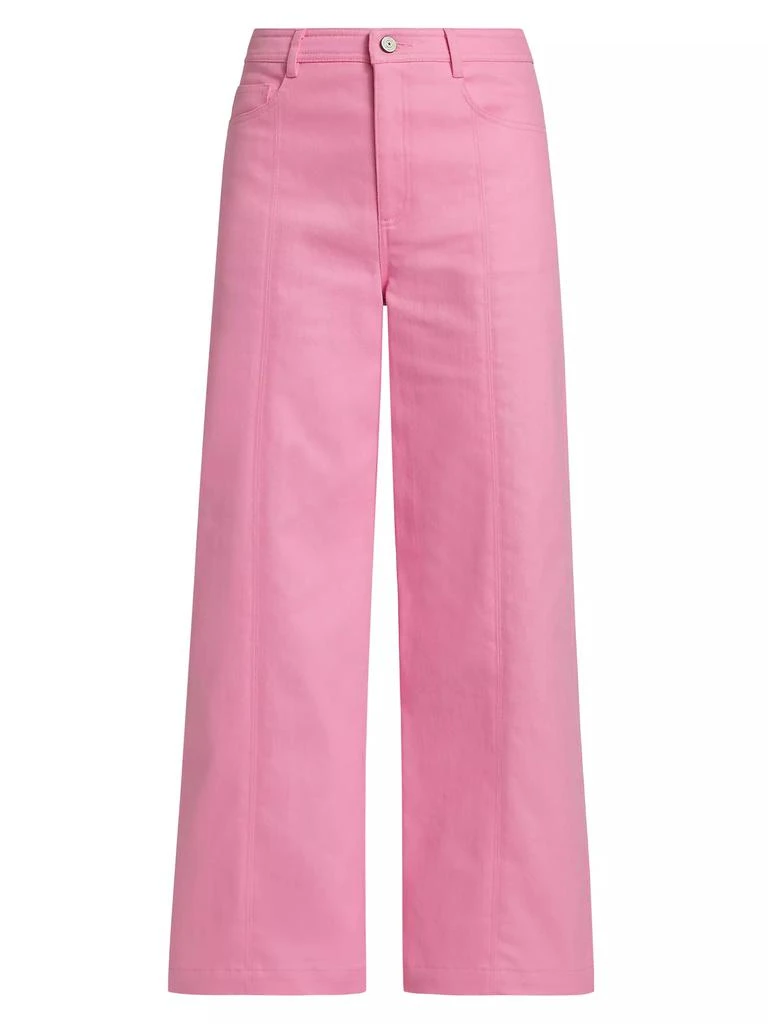 Cinq à Sept Verona Heart-Embroidered Wide Crop Jeans 1