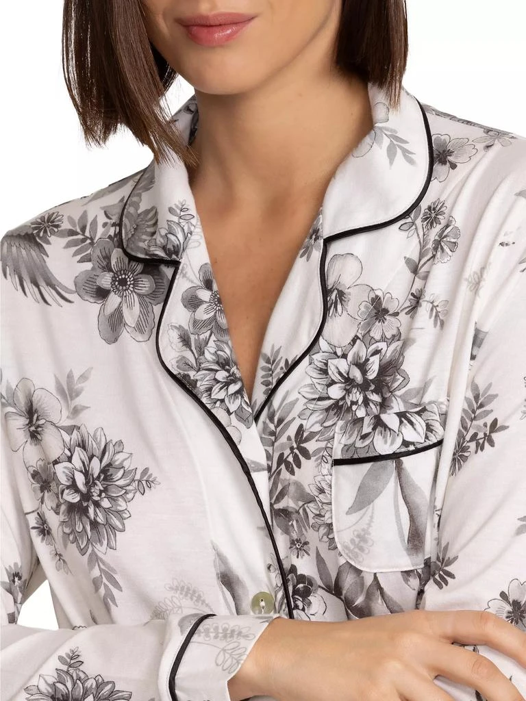 Johnny Was Dreamer Floral Cotton-Blend Pajama Shirt 5