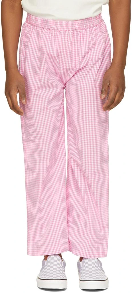 maed for mini Kids Pink Blocky Badger Trousers 2