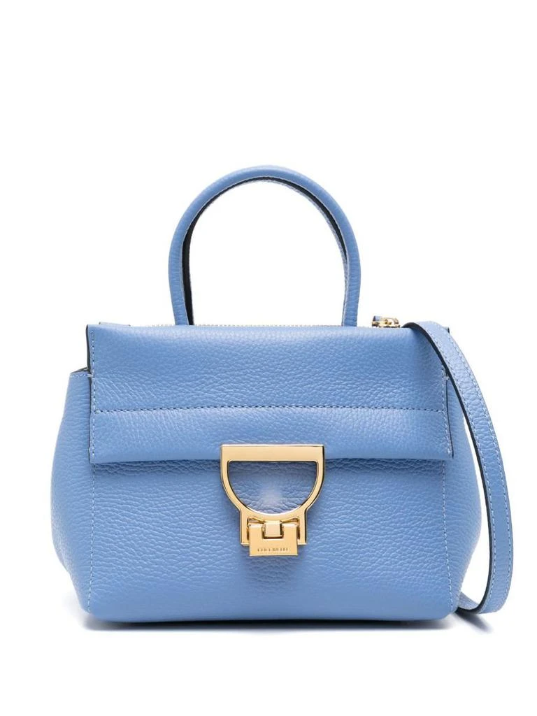 Coccinelle Coccinelle Small 'Arlettis' Tote Bag In Light Blue Leather 1