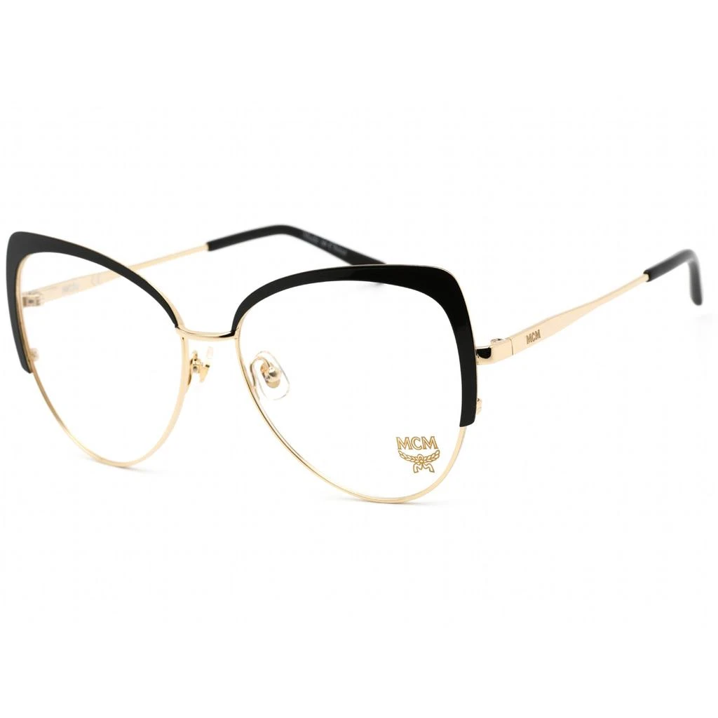 MCM MCM Women's Eyeglasses - Clear Lens Shiny Gold/Black Cat Eye Frame | MCM2128 733 1