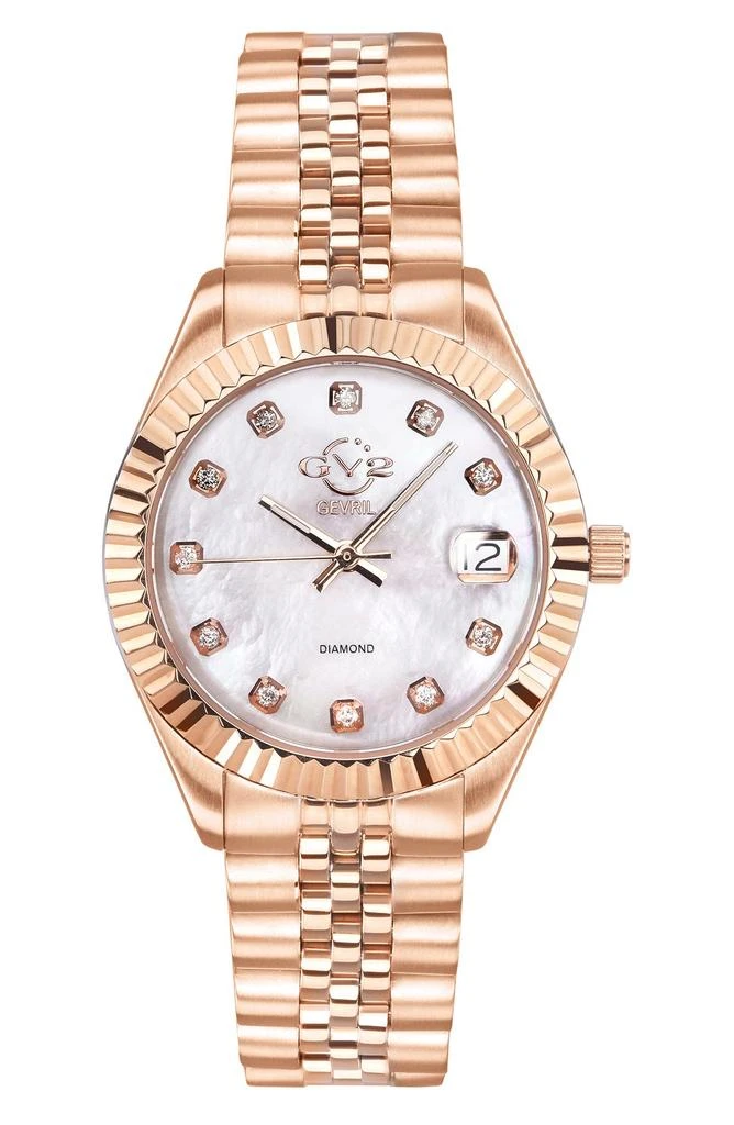 GV2 Women's Naples Swiss Diamond Watch, 34mm - 0.146 ctw 1