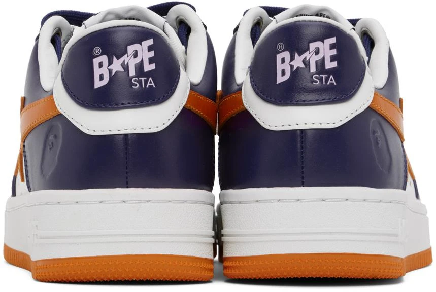Bape Navy & Orange Sta #3 Sneakers 2