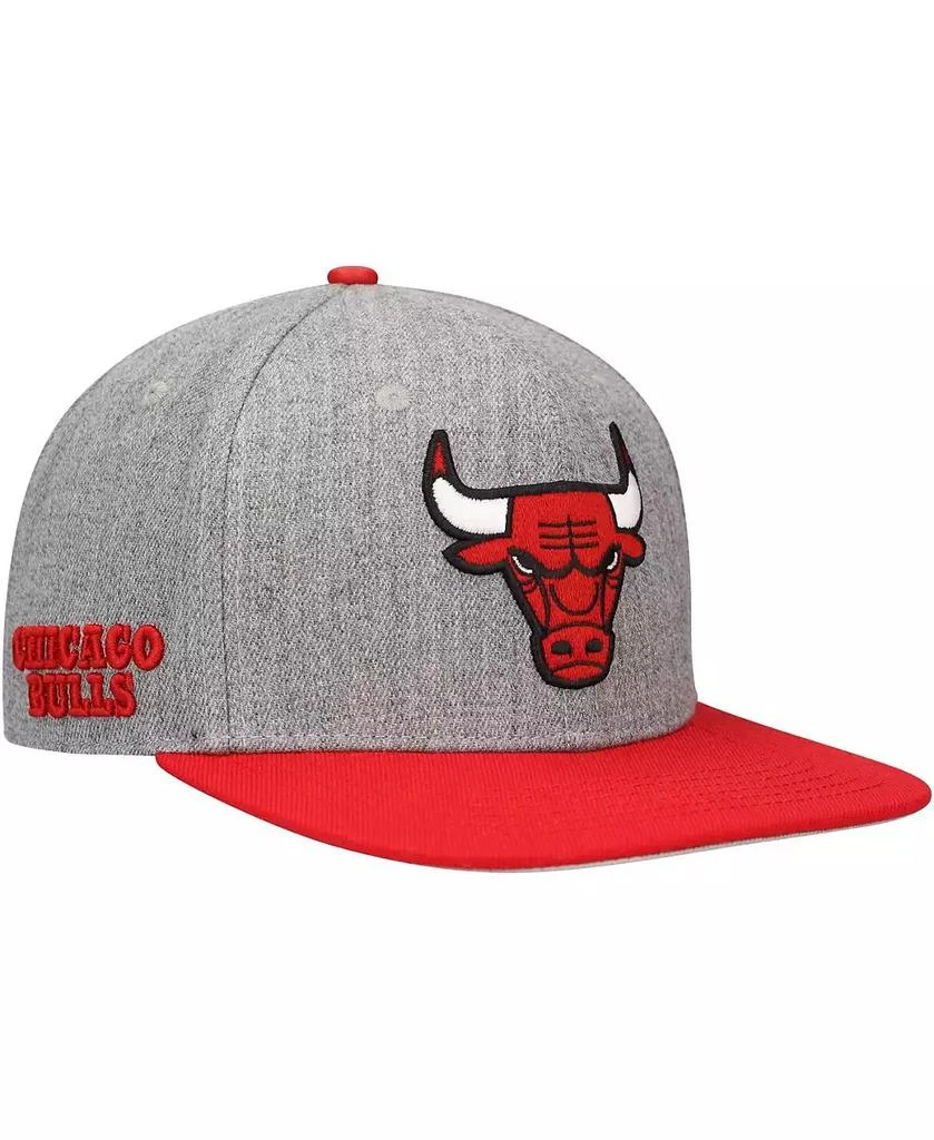 Pro Standard Men's Gray, Red Chicago Bulls Classic Logo Two-Tone Snapback Hat 1