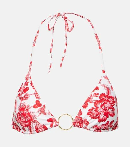 MELISSA ODABASH Miami ring-detail floral bikini top 1