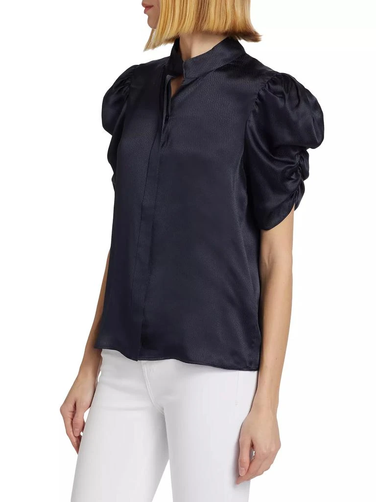 FRAME Puff-Sleeve Silk Blouse 4