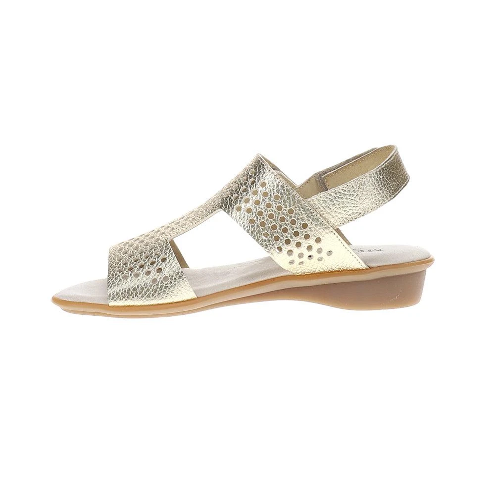 Sesto Meucci Elicia Comfort Cut-Outs Metallic T-Strap Sandals 3