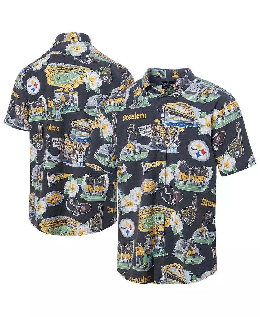 Reyn Spooner Men's Black Pittsburgh Steelers Scenic Button-Down Shirt 1