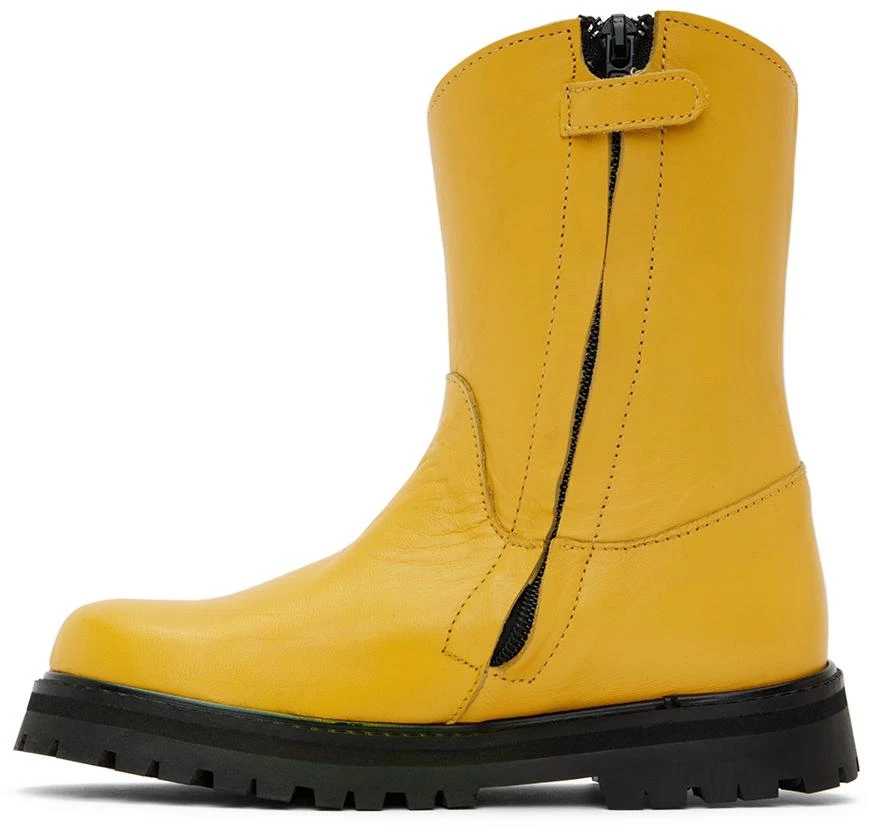 M’A Kids Kids Yellow Faux-Leather Ankle Boots 3