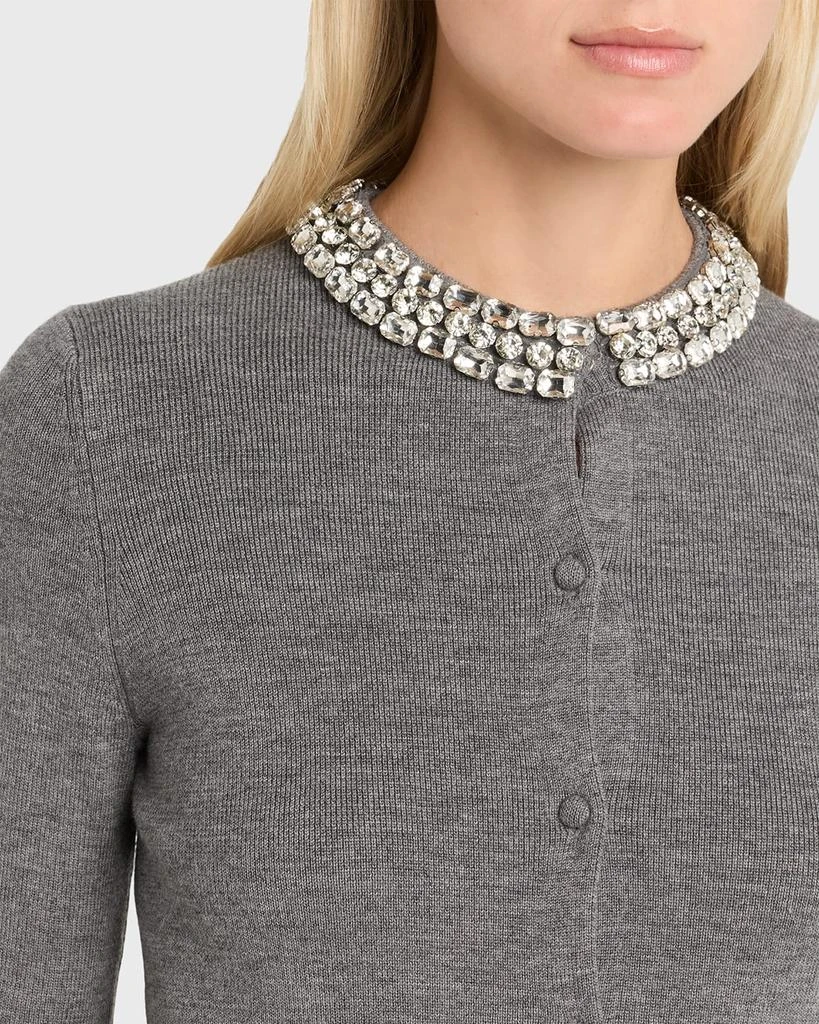 VERONICA BEARD Daro Embellished Merino Cardigan 5