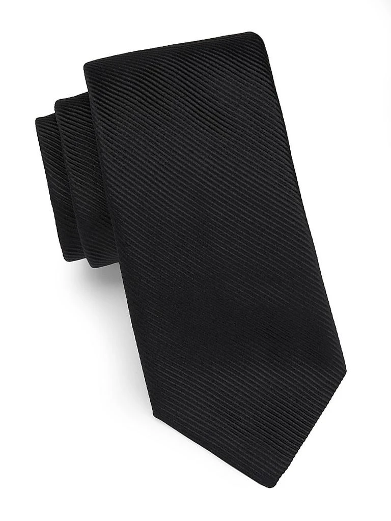 Paul Stuart Ribbed Silk-Blend Tie 1