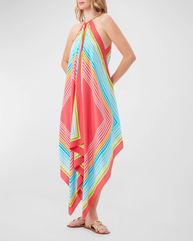 Trina Turk Justinian Handkerchief Halter Maxi Dress 4