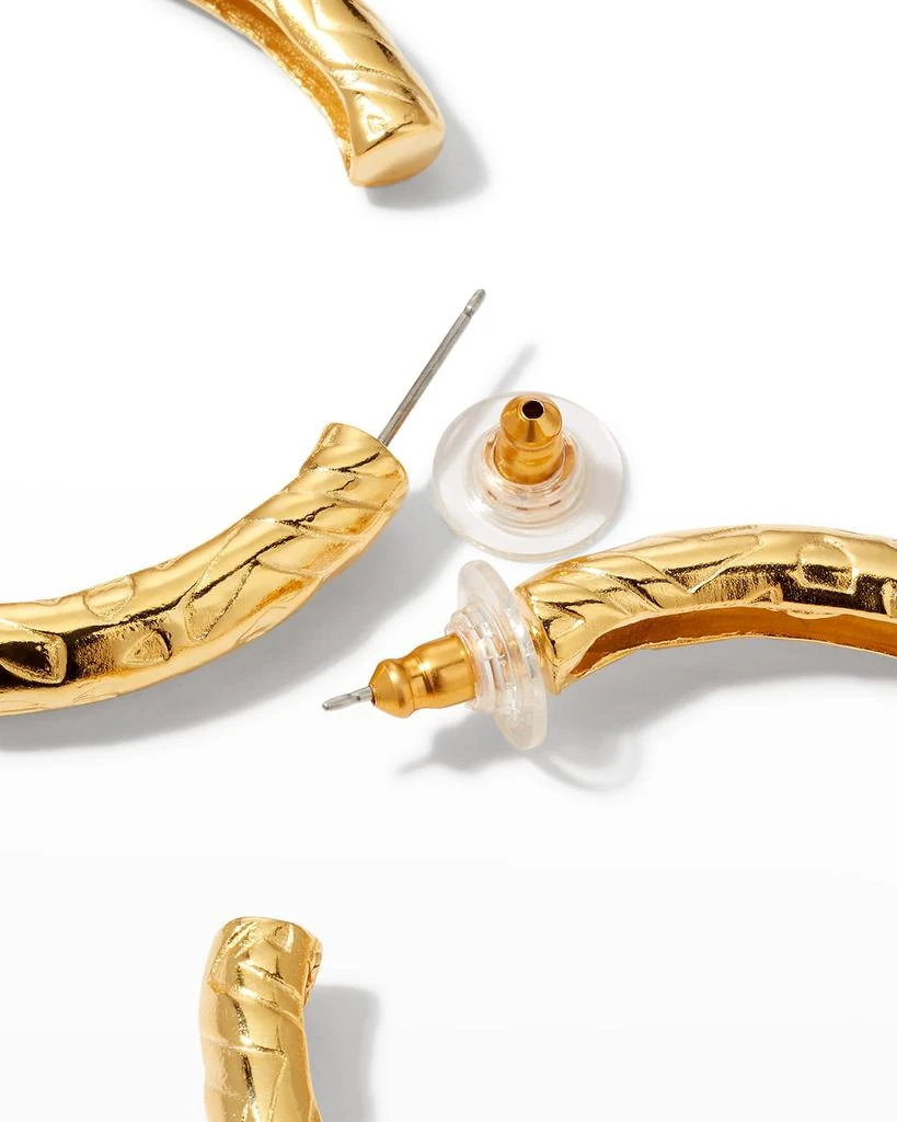 BEN-AMUN Textured Gold Hoop Earrings 4