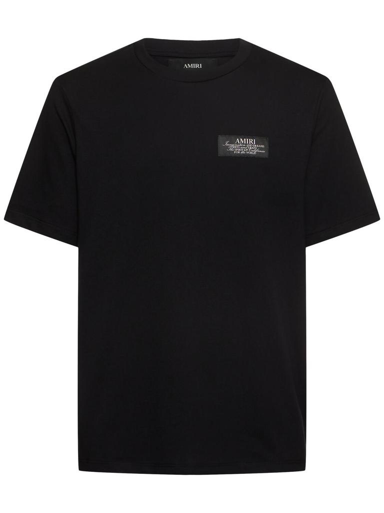 【FW25】AMIRI コットンTシャツ AMIRI logo-print Cotton T-shirt | Black | FARFETCH