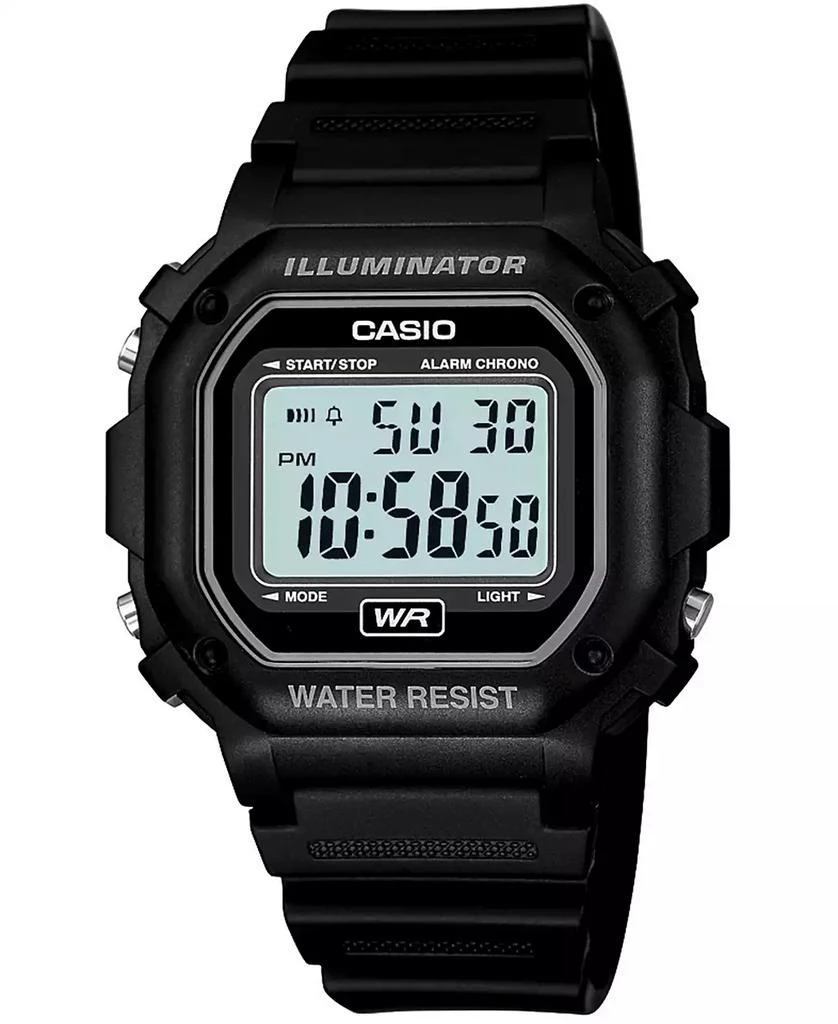 Casio Men's Digital Black Resin Strap Watch 42.4mm 1