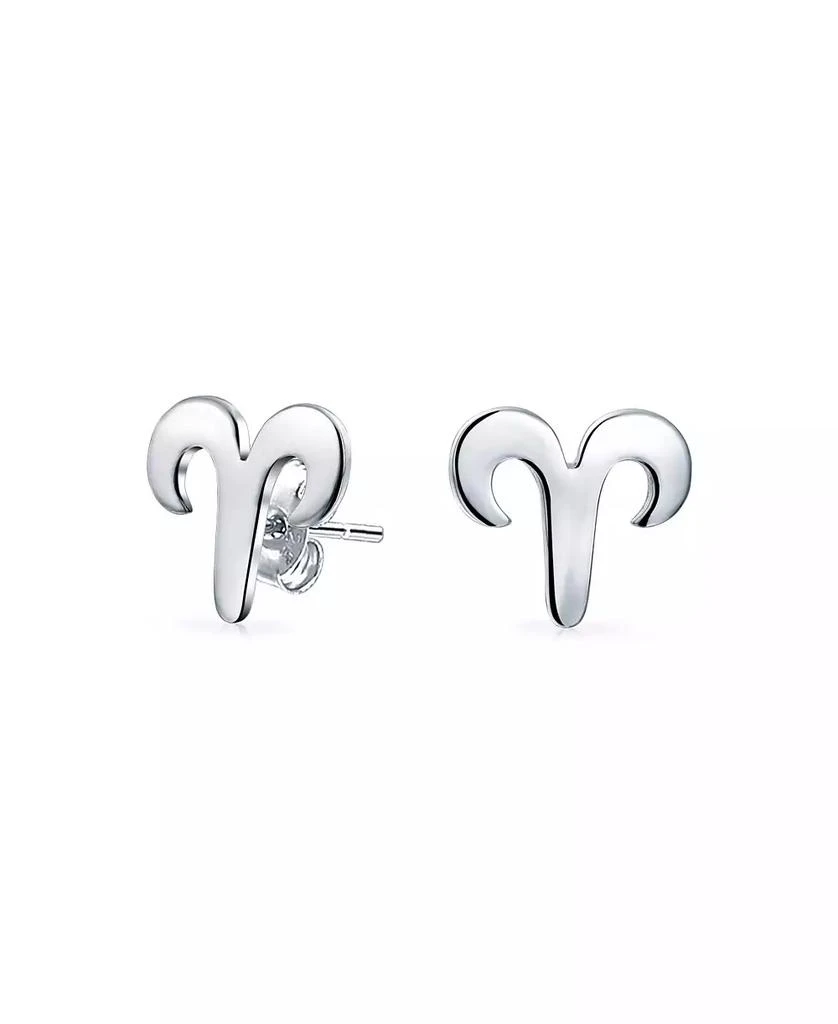 Bling Jewelry Tiny Simple Aries Astrology Horoscope Zodiac Stud Earrings .925 Sterling Silver