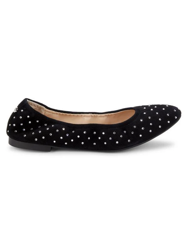 Stuart Weitzman Bling Embellished Suede Ballet Flats 1