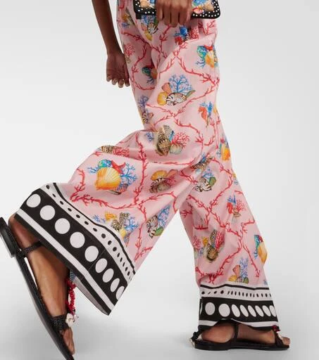 Dolce 
Gabbana Capri printed cotton palazzo pants 5