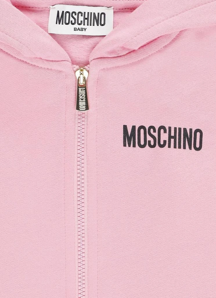 Moschino Moschino Kids Logo Printed Zipped Hoodie 3