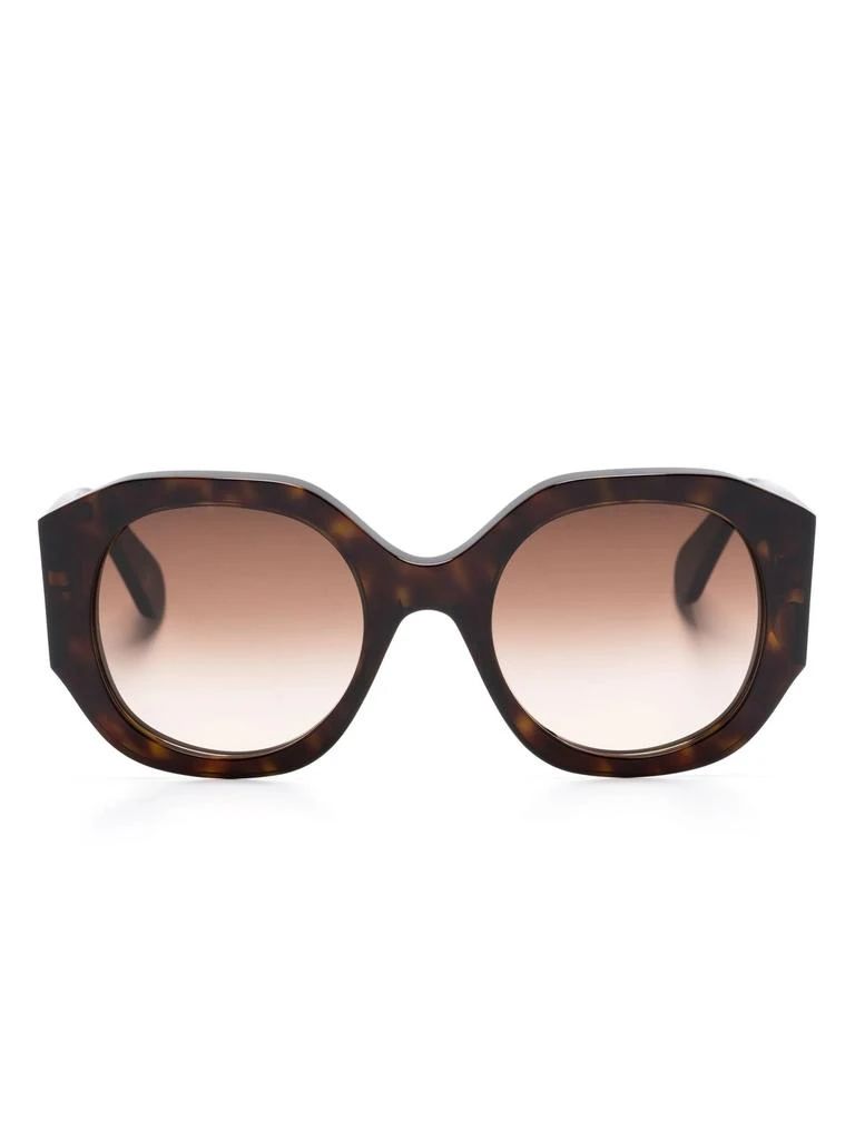 Chloé Naomy Sunglasses In Dark Havana/brown Sunglasses 1