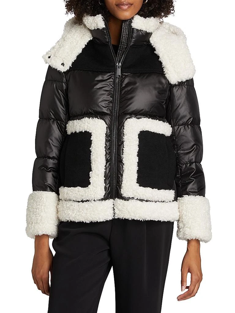 Mercer Collective Dana Mixed-Media Hooded Down Coat 3