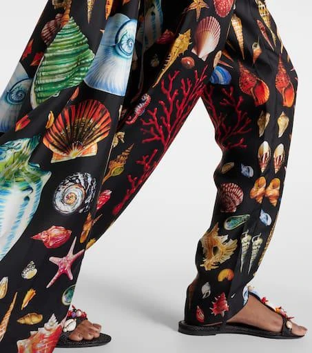 Dolce 
Gabbana Capri printed silk satin pants 5