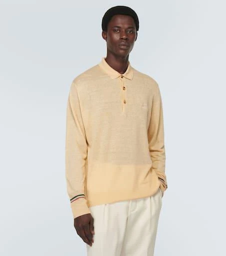 ETRO Linen and cotton polo sweater 3
