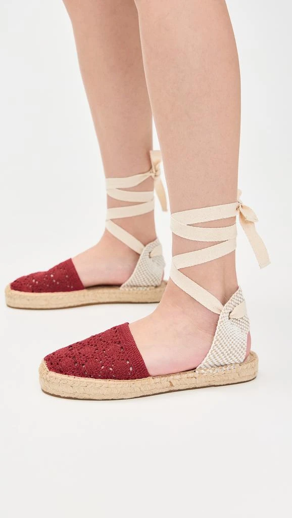 Soludos The Lauren Lace Up Crochet Espadrilles 4