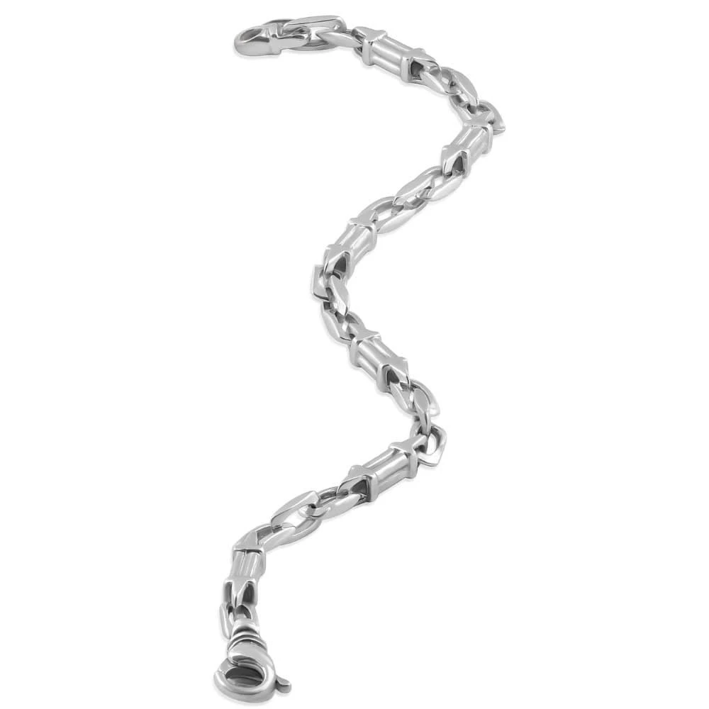 Pompeii3 Men
s Designer Round Link 14k Gold (19gram) or Platinum (30gram) 5mm Bracelet 8.5" 3