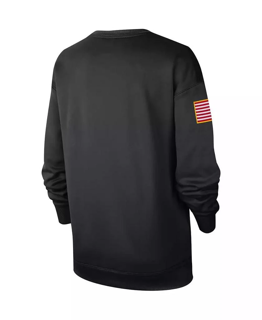 NIKE Women's Black Alabama Crimson Tide Military-Inspired Appreciation Therma Performance All-Time Pullover Sweatshirt 3