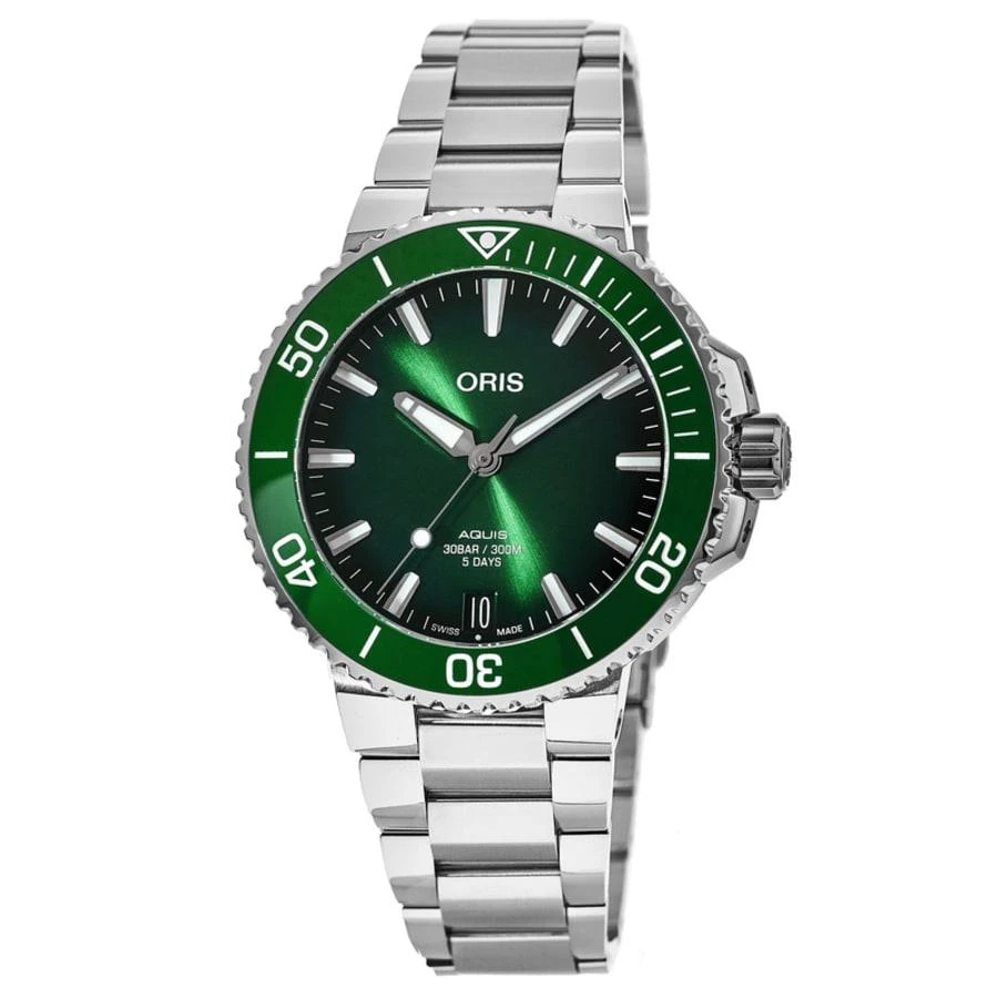 Oris Aquis Date 41mm Green Dial Steel Men's Watch 01 400 7769 4157-07 8 22 09PEB 1
