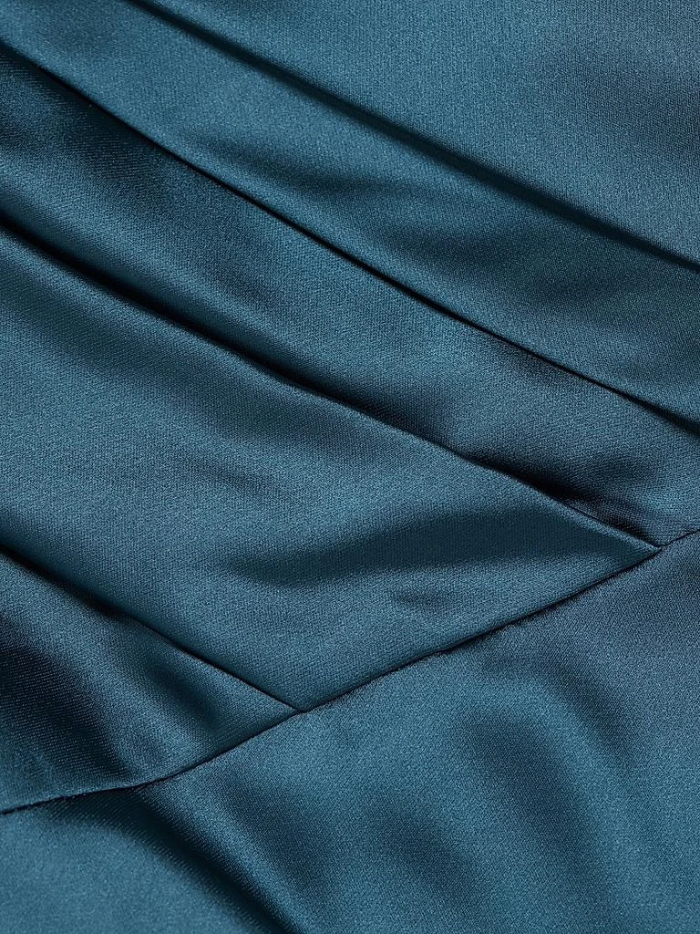 Amsale Satin Draped One-Shoulder Gown 7