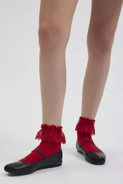 Urban Outfitters Ruffle Ribbed Crew Sock 1