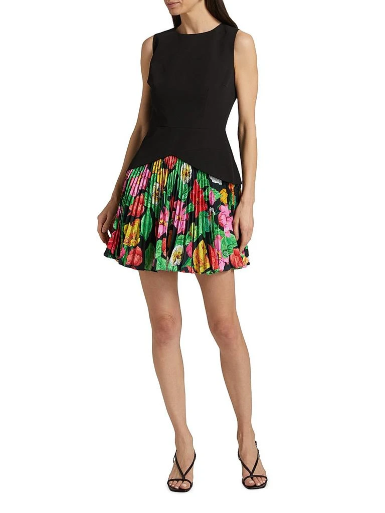 Milly Haddy Tulip Rosette Pleated Minidress 2