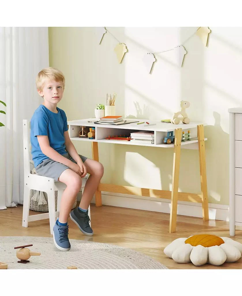 HONGGE Kids Desk and Chair Set with Storage for Ages 3–12 4