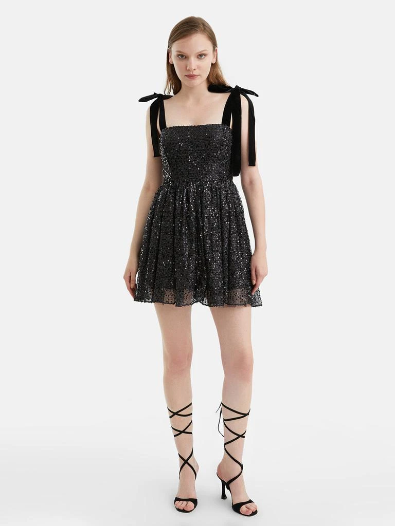 Nocturne Sequined Flowy Mini Dress 5