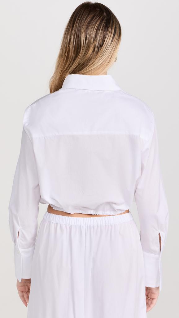 Enza Costa Poplin Drawcord Shirt