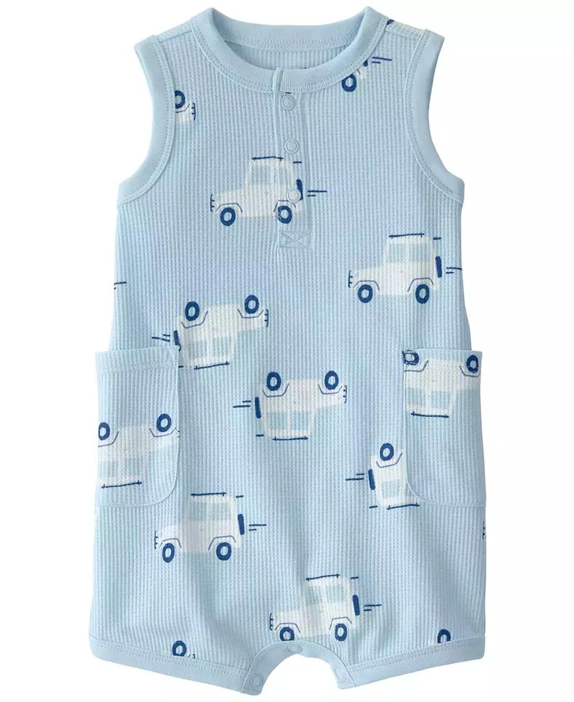 Carter's Baby Boys' Car Waffle-Knit Sleeveless Romper