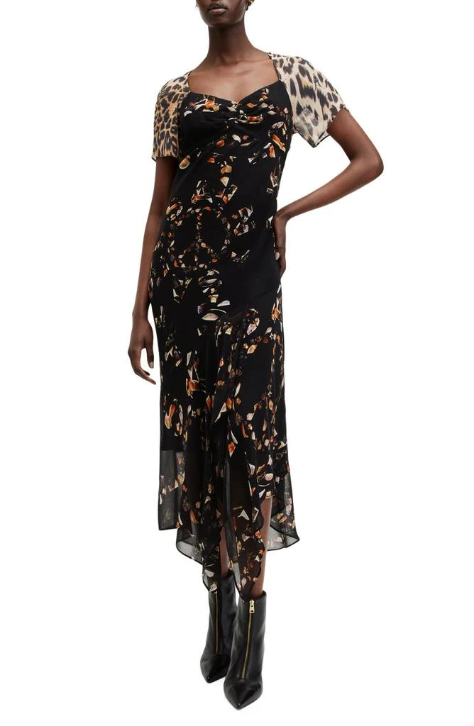 blue summer mini dress Veda Strappy Back Ruffle Mini Dress Floral Blue