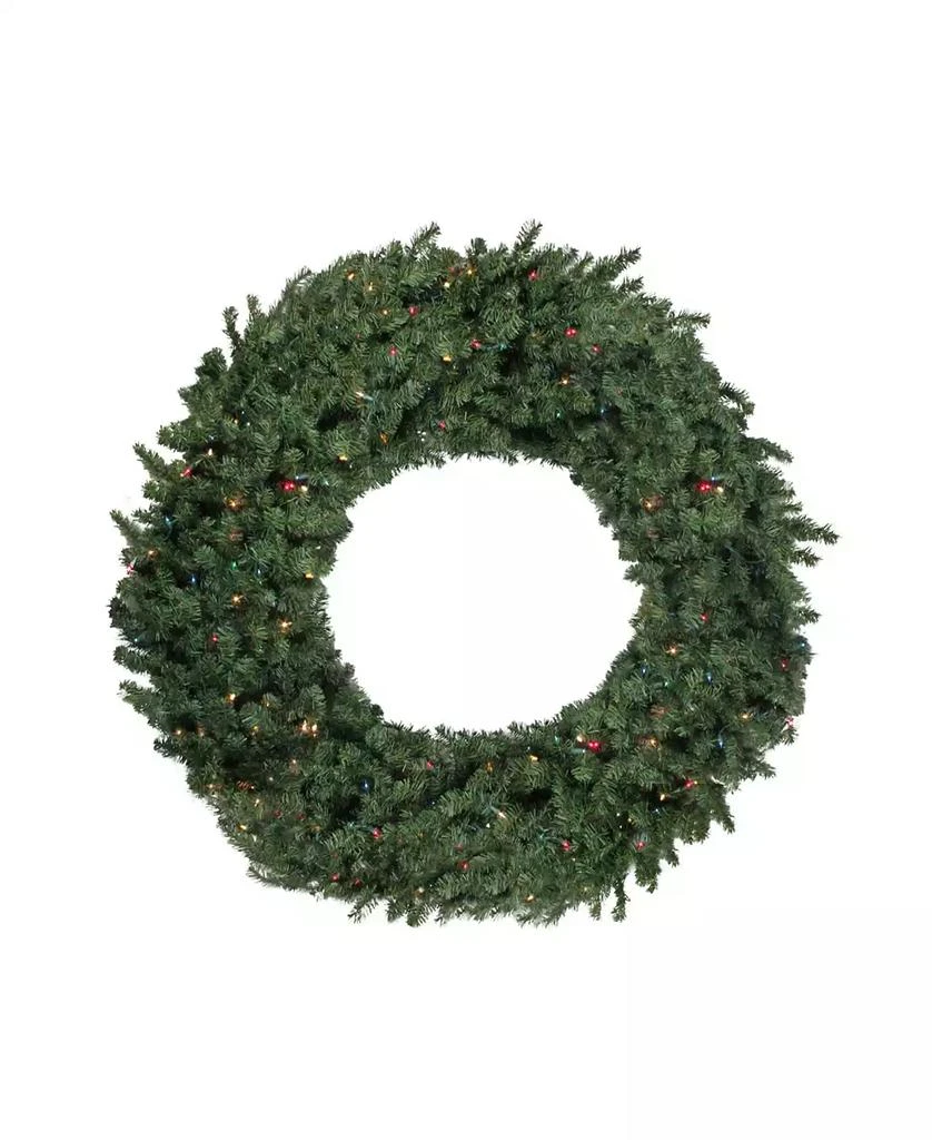 Northlight 60" Pre-Lit Commercial Canadian Pine Artificial Christmas Wreath - Multi Lights