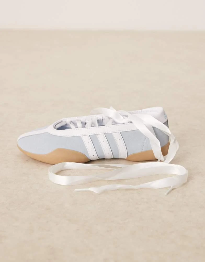Adidas adidas Originals Taekwondo Mei Ballet trainers in light blue and white 2