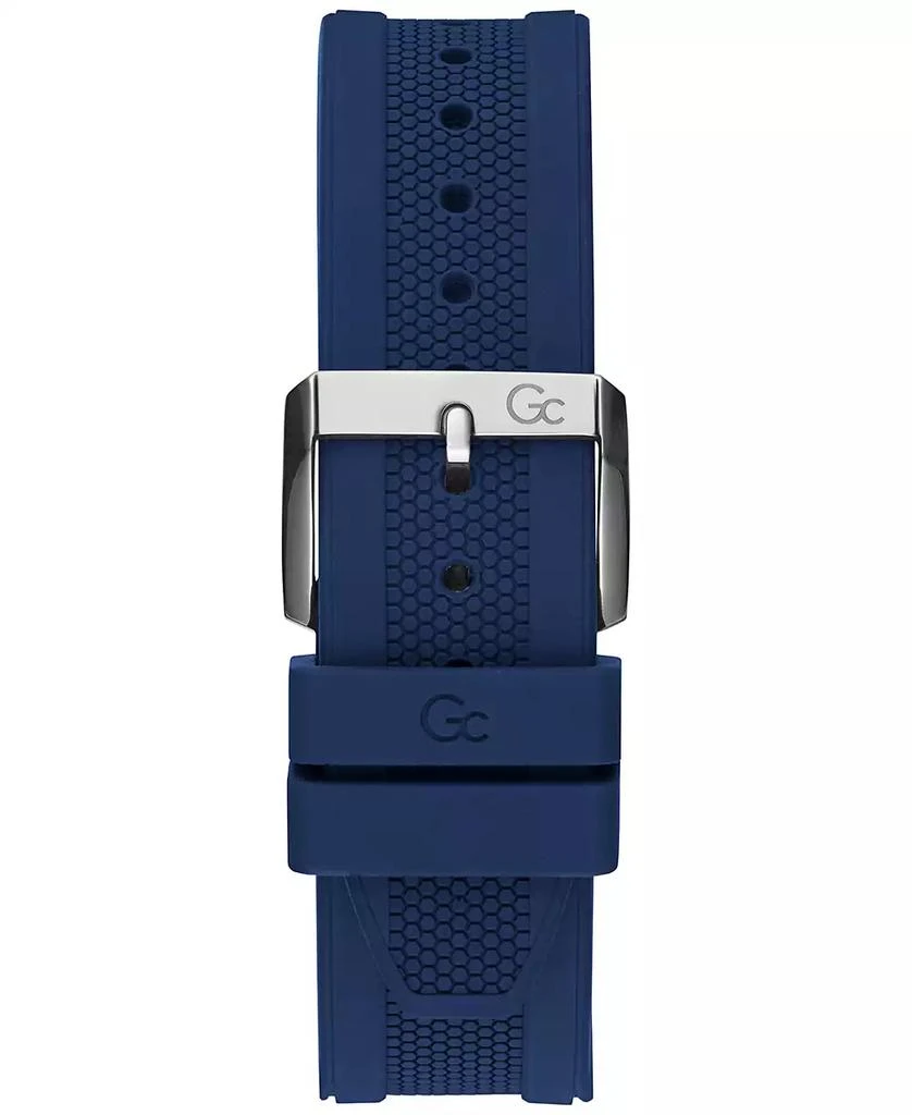 GUESS Gc Audacious Men's Swiss Silver-Tone Stainless Steel Strap Watch 44mm 3