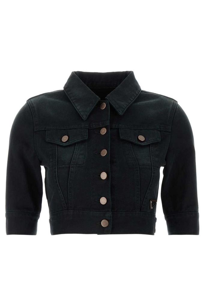Shop Prada Button-Up Denim Jacket on Sale at BeyondStyle
